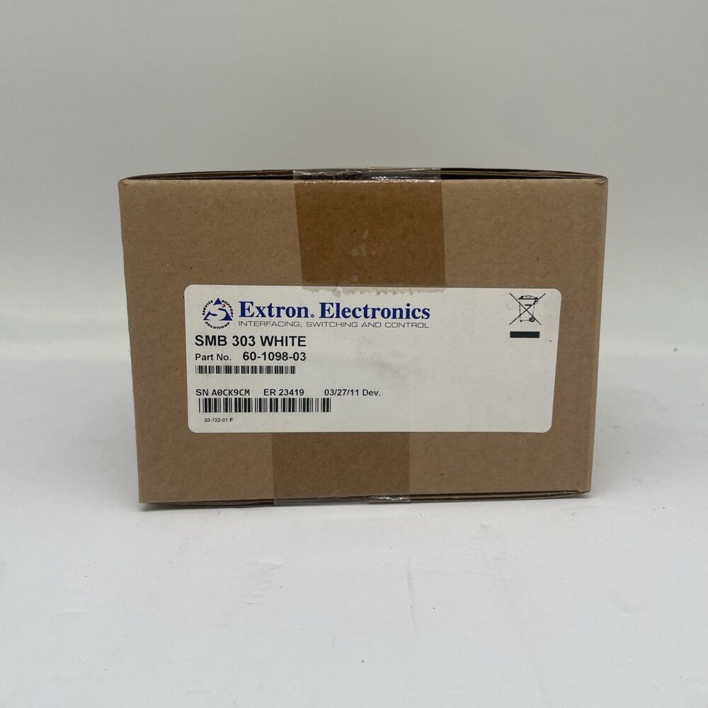 Extron SMB 303 Surface Mount Box 3-Gang White 60-1098-03 NEW NOS